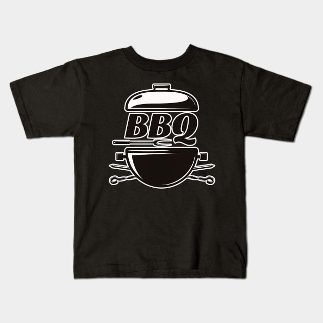 BBQ Design Kids T-Shirt by ArtShare